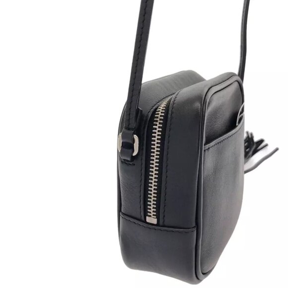 SAINT LAURENT PARIS Black Navy Multi Leather Glitter Shoulder Bag 779-021525 - Picture 4 of 13